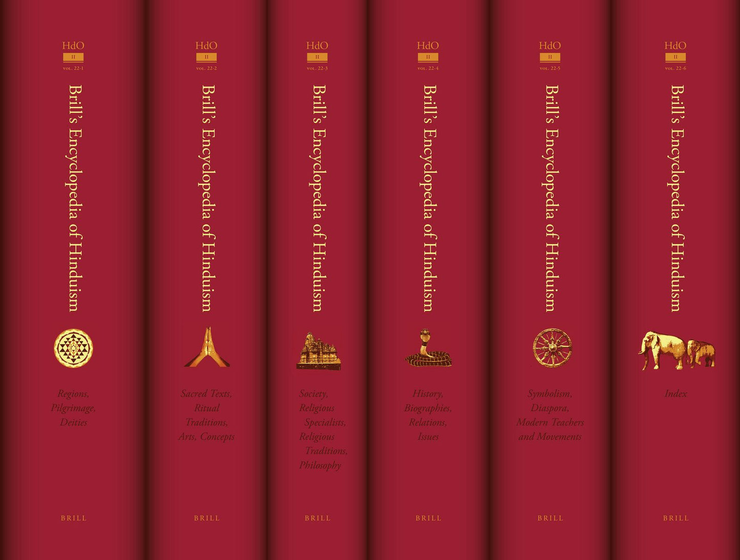 Book cover image for Brill's Encyclopedia of Hinduism (6 vols set) ISBN: 9789004271289