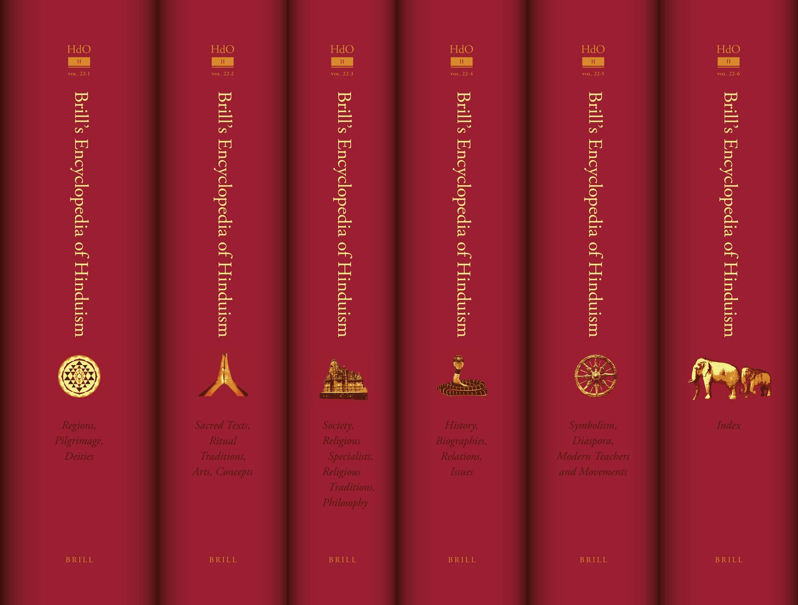 Book cover image for Brill's Encyclopedia of Hinduism (6 vols set) ISBN: 9789004271289