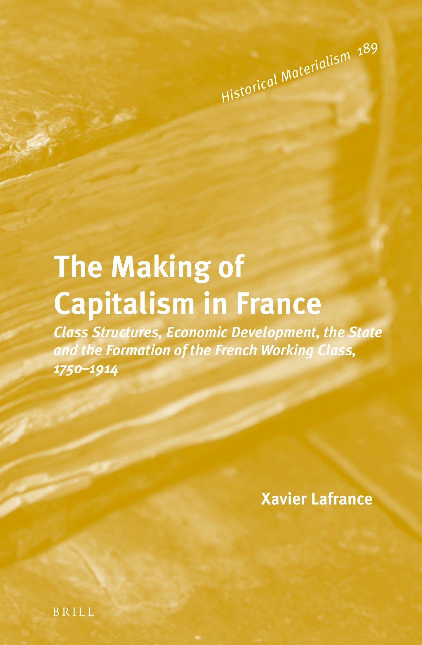 Book cover image for The Making of Capitalism in France ISBN: 9789004276321