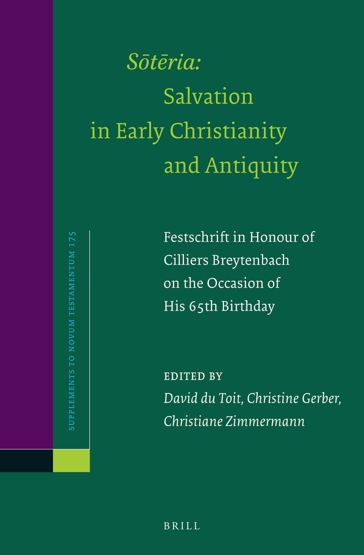 Book cover image for Sōtēria: Salvation in Early Christianity and Antiquity ISBN: 9789004331099