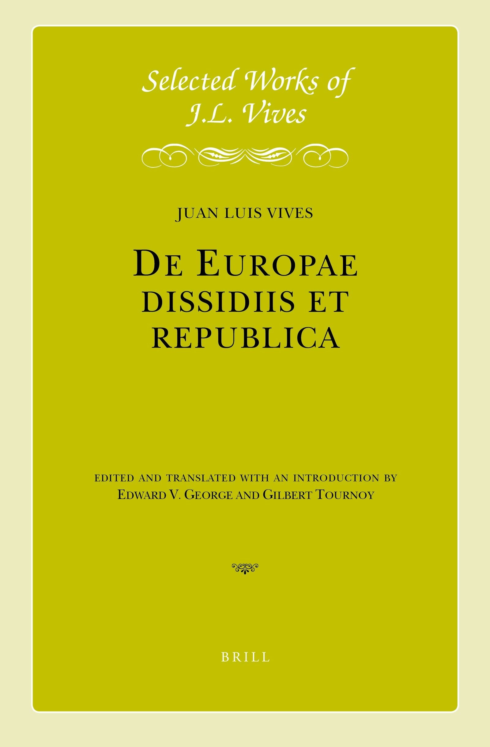 Book cover image for De Europae dissidiis et republica ISBN: 9789004395770
