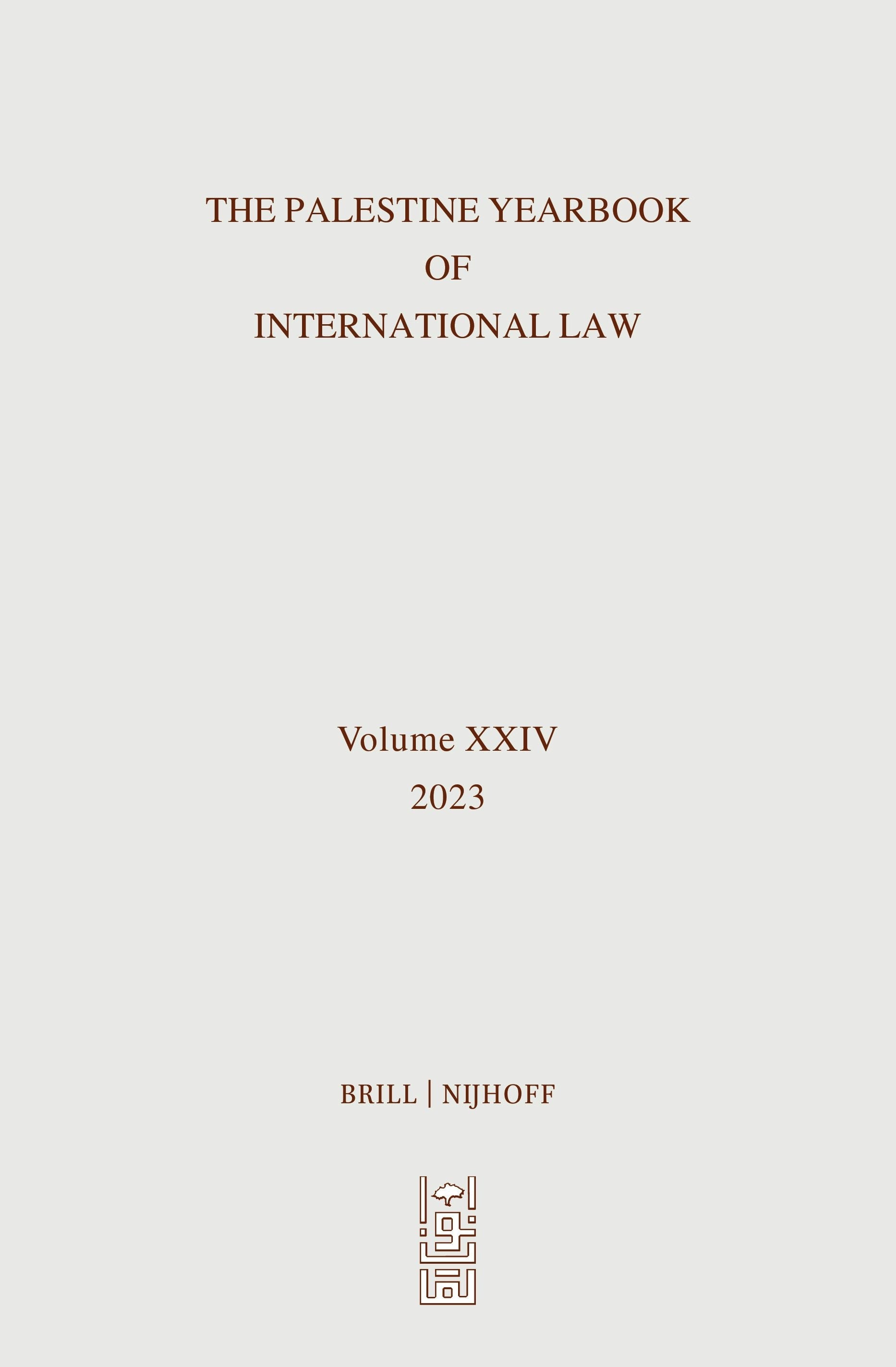 Book cover image for Palestine Yearbook of International Law (2023) ISBN: 9789004545496