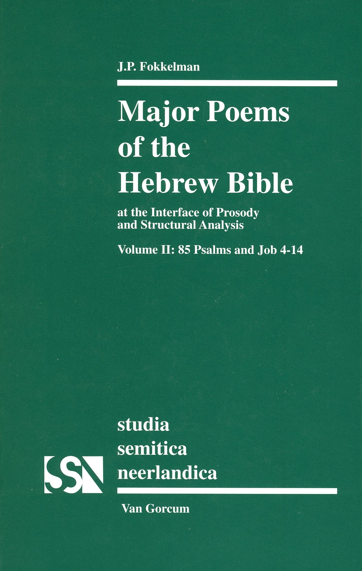Book cover image for Major Poems of the Hebrew Bible ISBN: 9789023233817