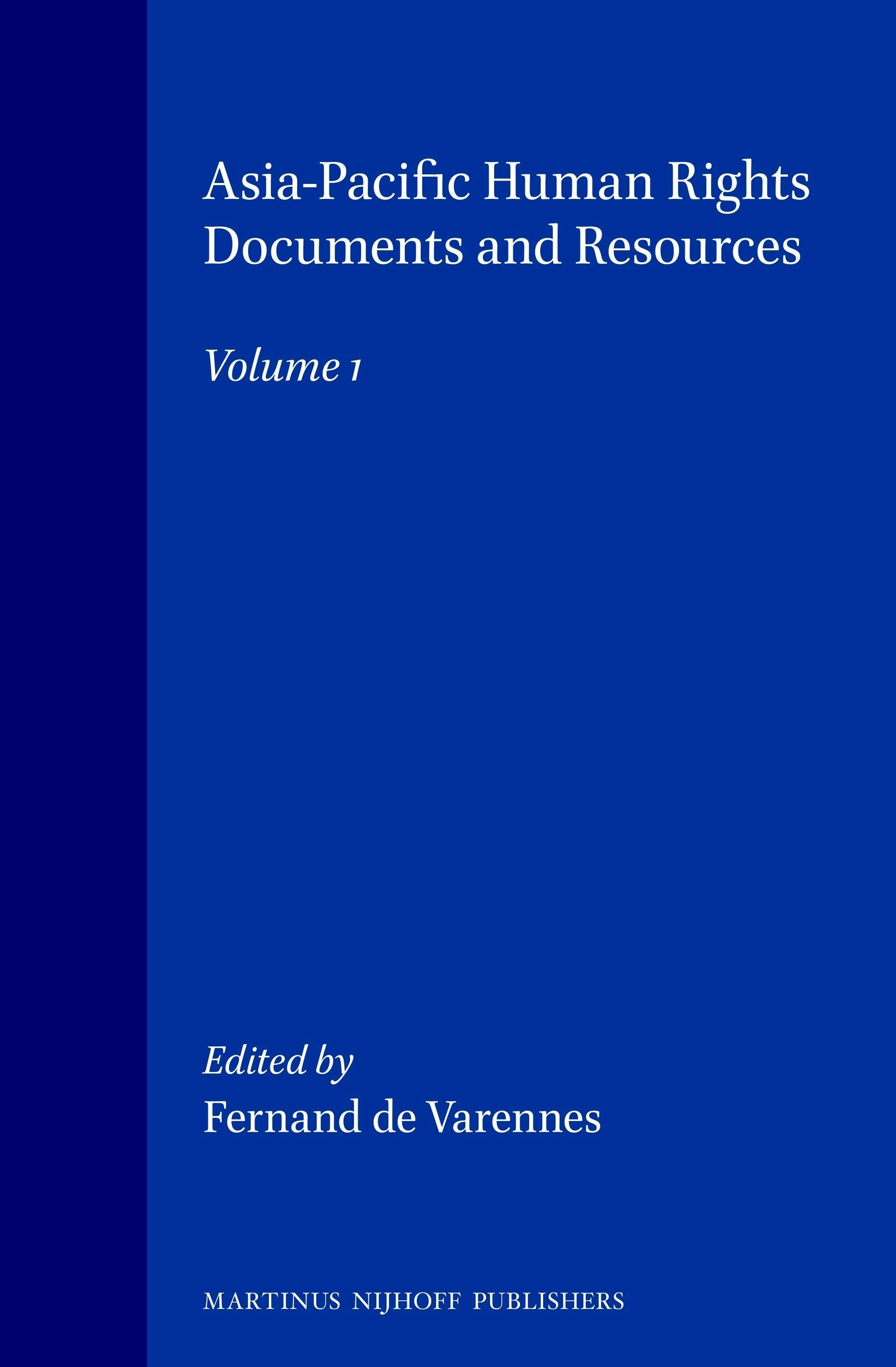Book cover image for Asia-Pacific Human Rights Documents and Resources ISBN: 9789041105783