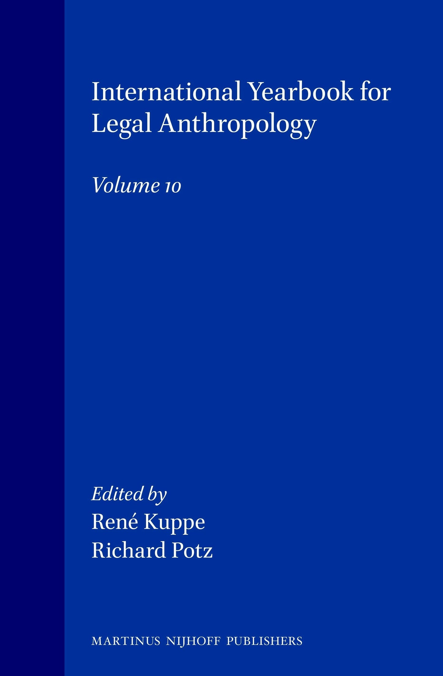 Book cover image for Law & Anthropology ISBN: 9789041111500