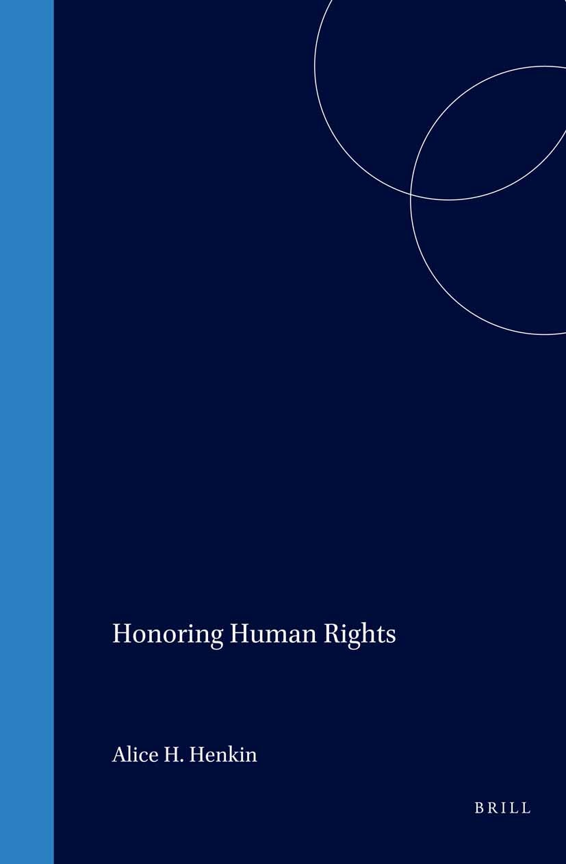 Book cover image for Honoring Human Rights ISBN: 9789041115225
