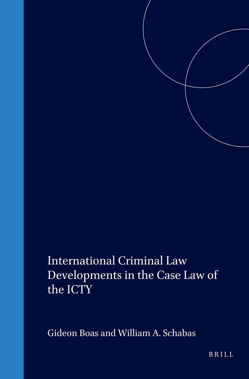 Book cover image for International Criminal Law Developments in the Case Law of the ICTY ISBN: 9789041119872