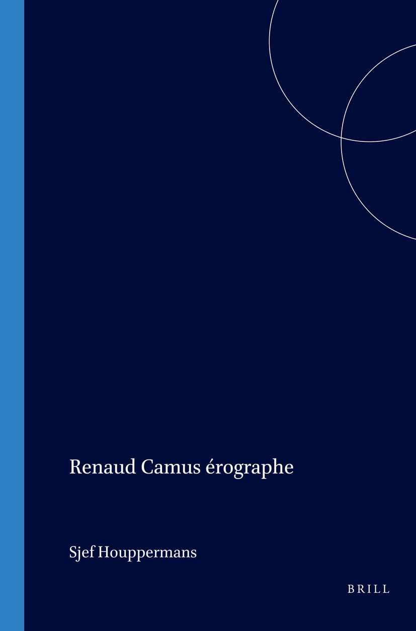 Book cover image for Renaud Camus érographe ISBN: 9789042008892