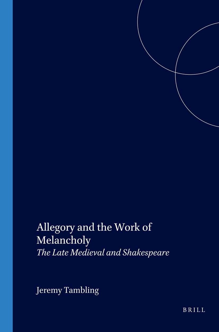 Book cover image for Allegory and the Work of Melancholy ISBN: 9789042010185