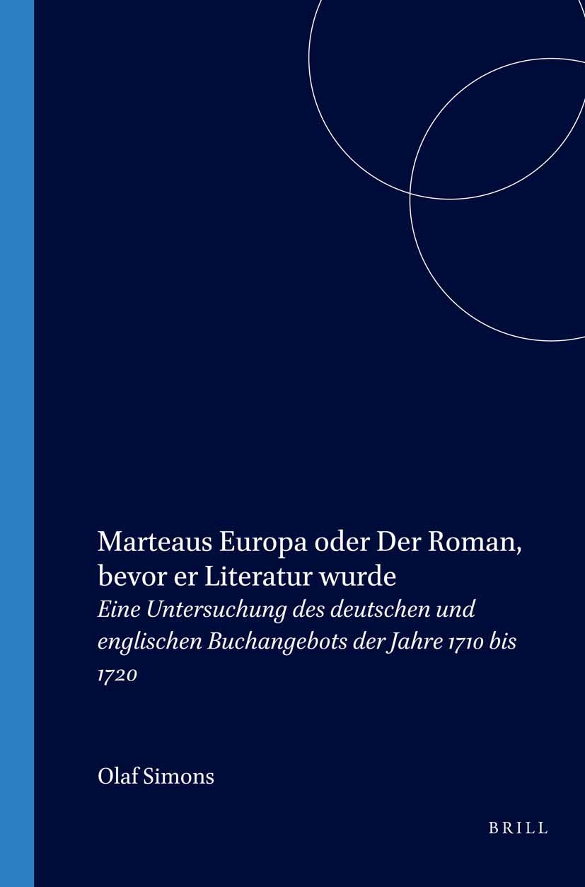 Book cover image for Marteaus Europa oder Der Roman, bevor er Literatur wurde ISBN: 9789042012264