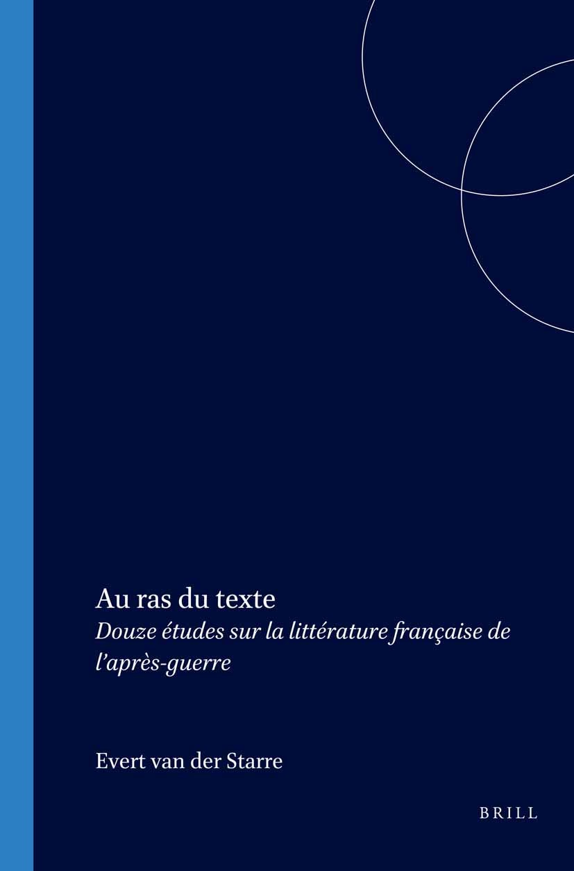 Book cover image for Au ras du texte ISBN: 9789042012318