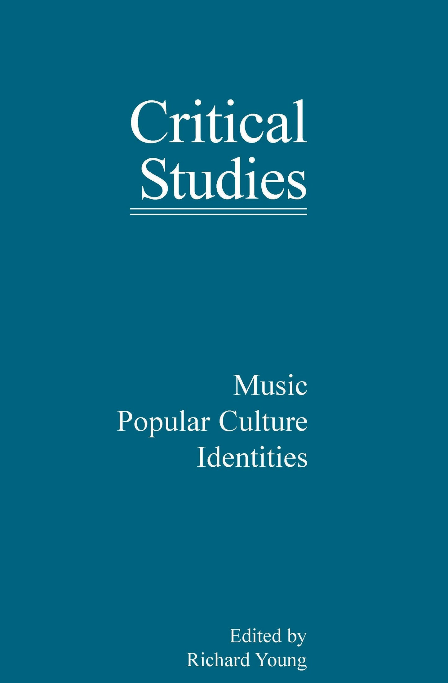 Book cover image for Music, Popular Culture, Identities ISBN: 9789042012493