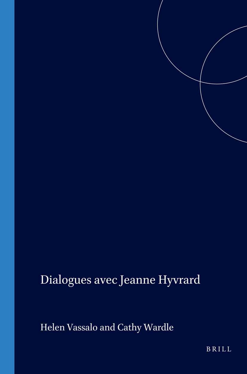 Book cover image for Dialogues avec Jeanne Hyvrard ISBN: 9789042020740