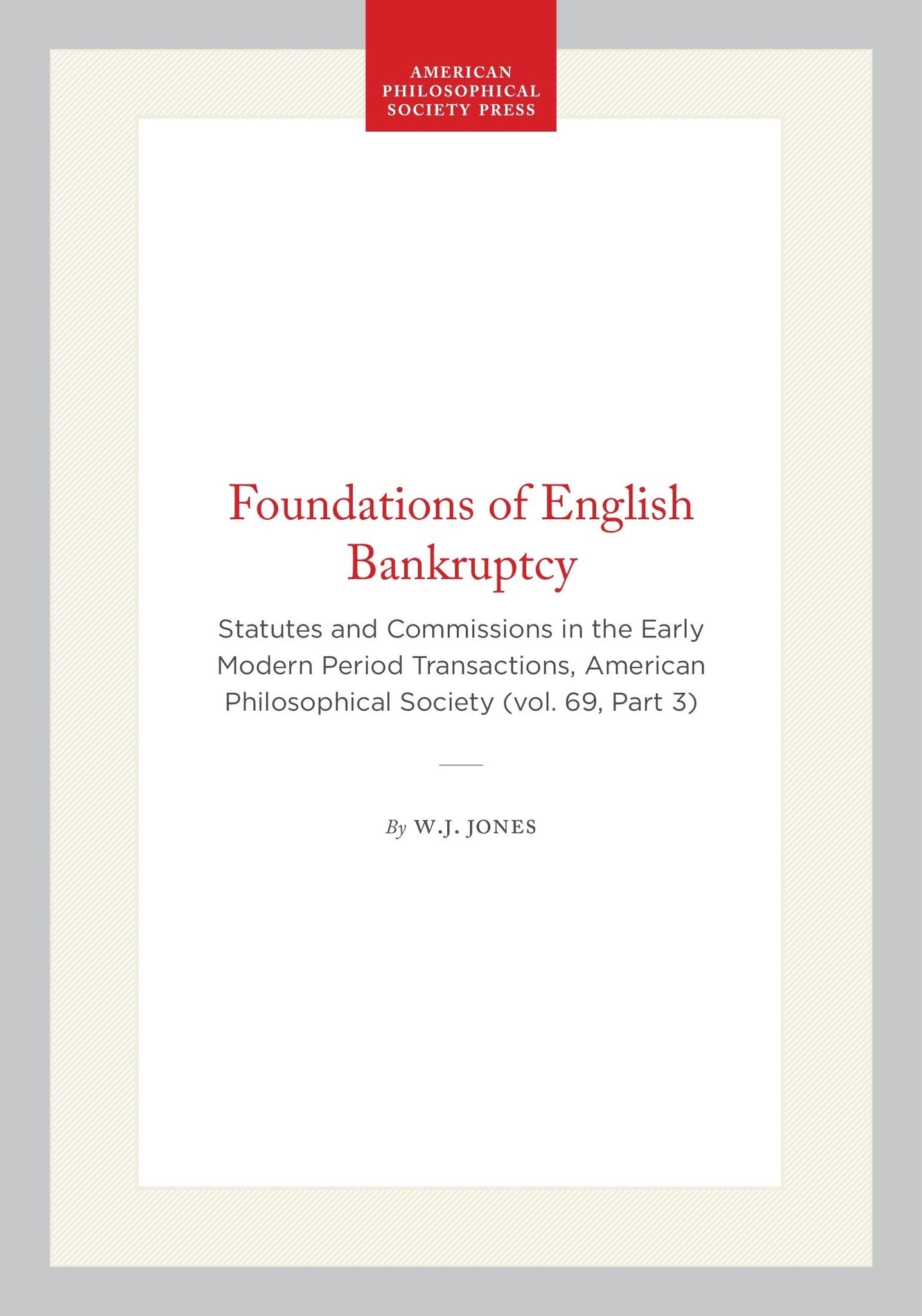 Cover image for Foundations of English Bankruptcy ISBN 9798893982671