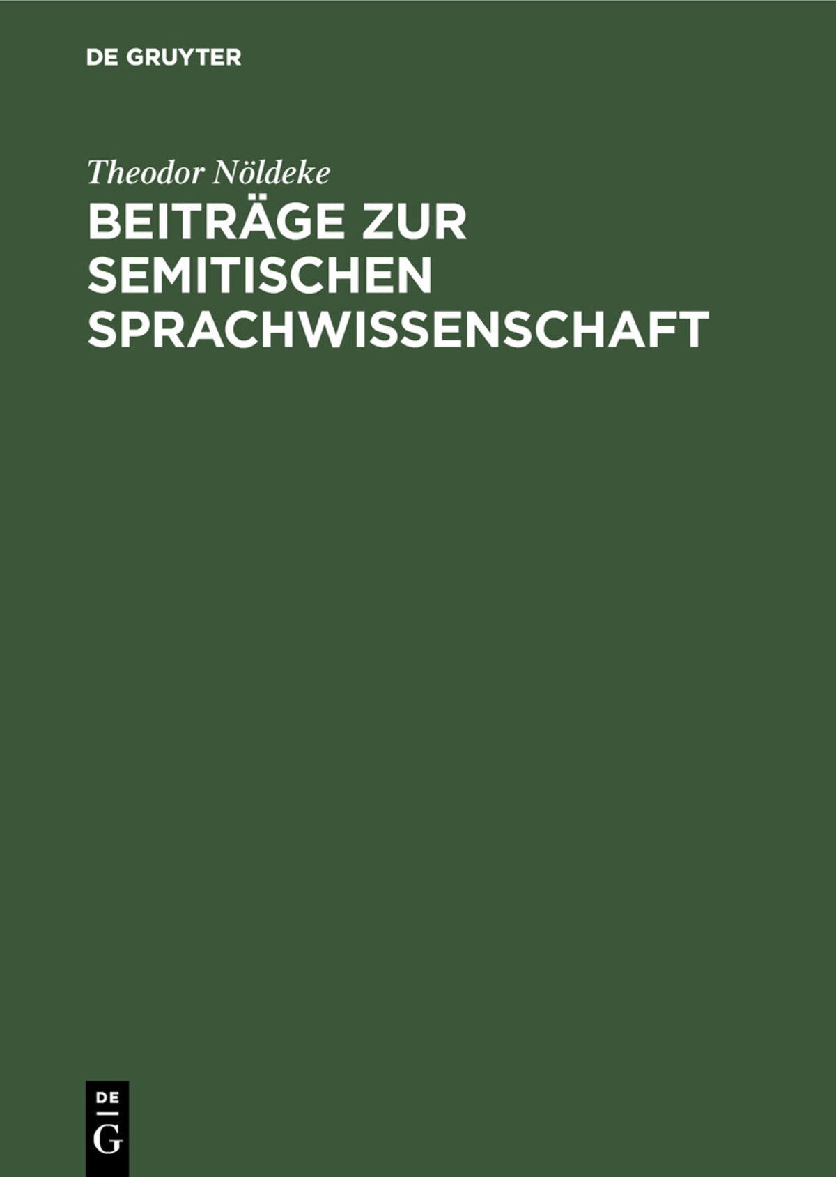 Cover image for Beiträge zur semitischen Sprachwissenschaft ISBN 9783111126333