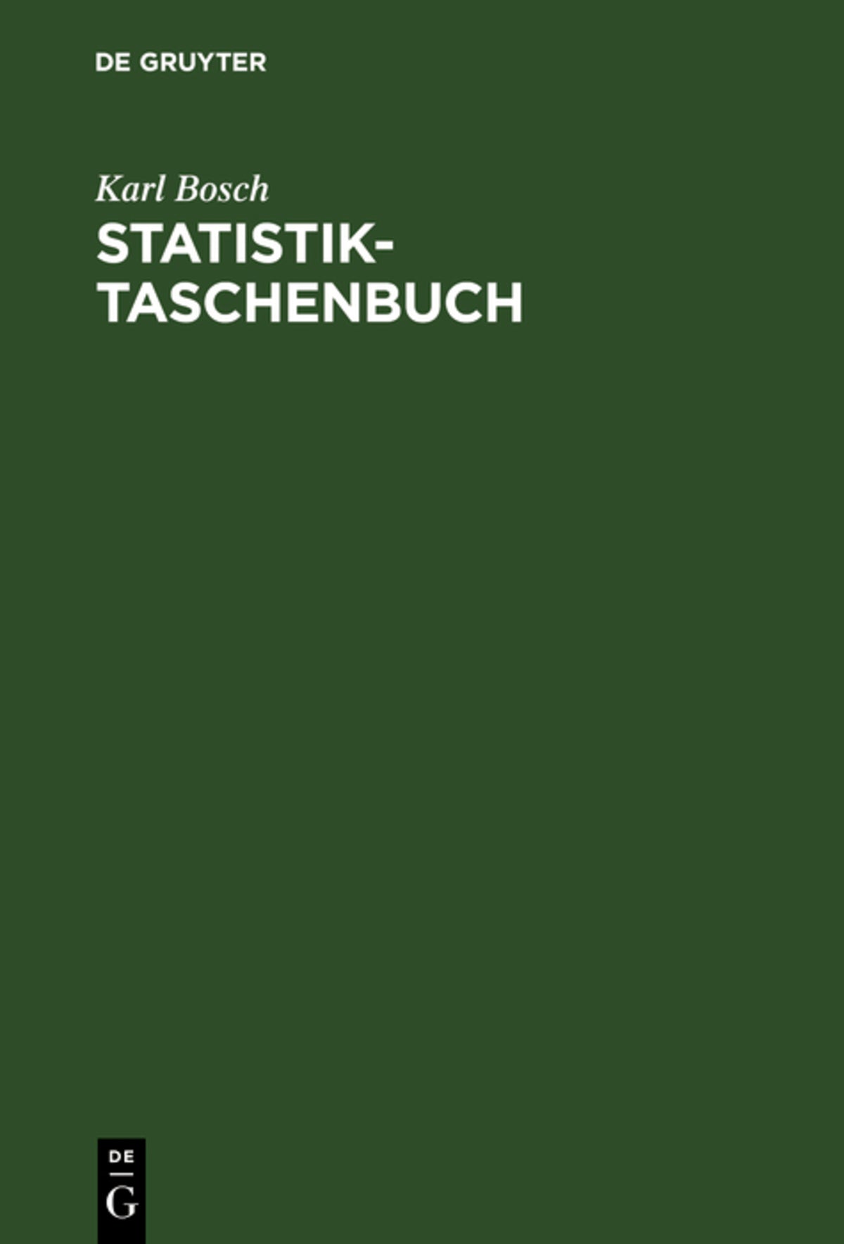 Cover image for Statistik-Taschenbuch ISBN 9783486246704