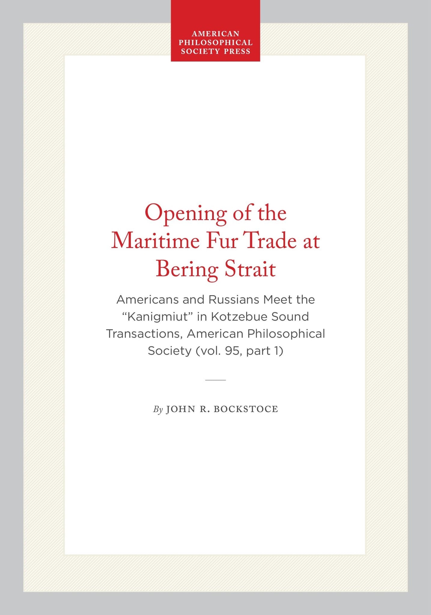 Opening of the Maritime Fur Trade at Bering Strait