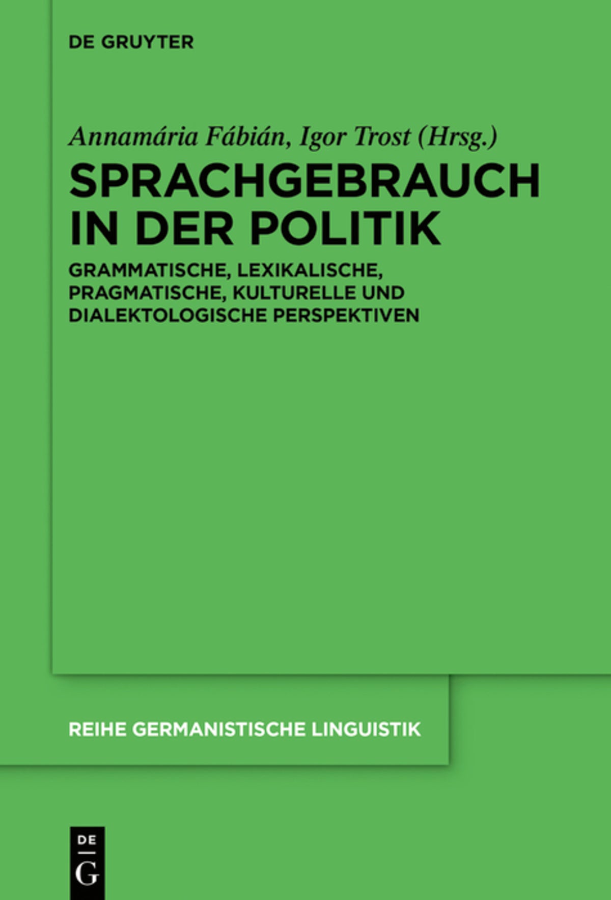 Cover image for Sprachgebrauch in der Politik ISBN 9783110637724