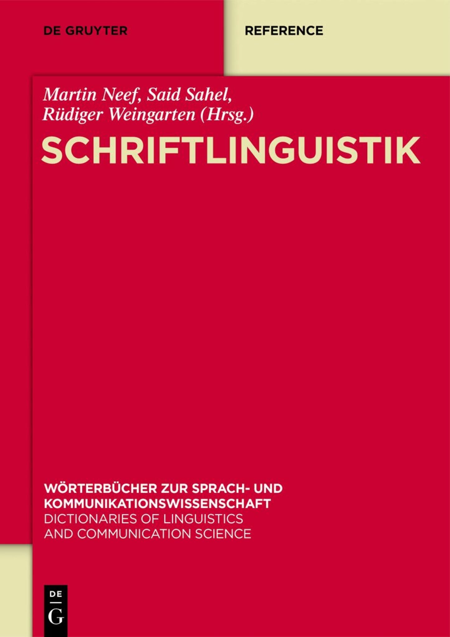 Cover image for Schriftlinguistik ISBN 9783110184761