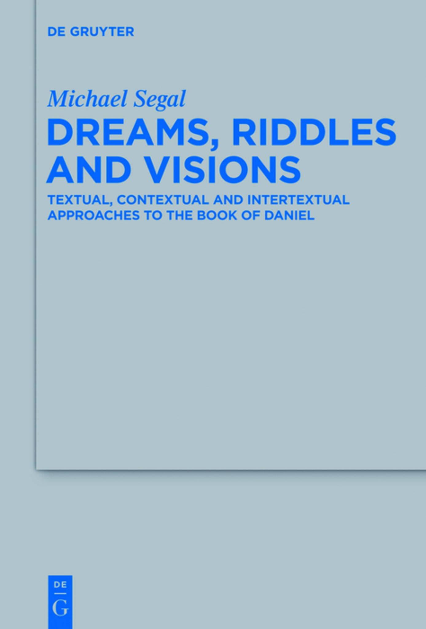 Cover image for Dreams, Riddles, and Visions ISBN 9783110330861
