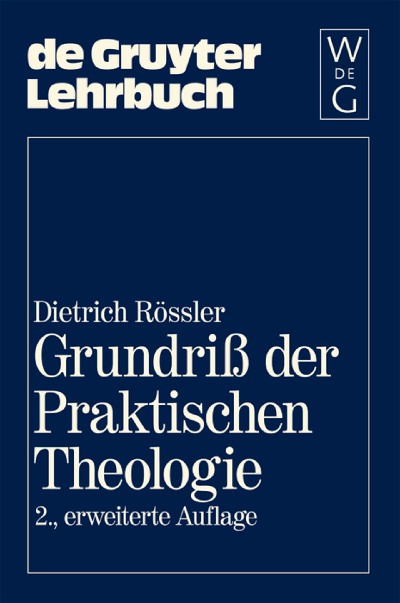 Cover image for Grundriß der Praktischen Theologie ISBN 9783110135343