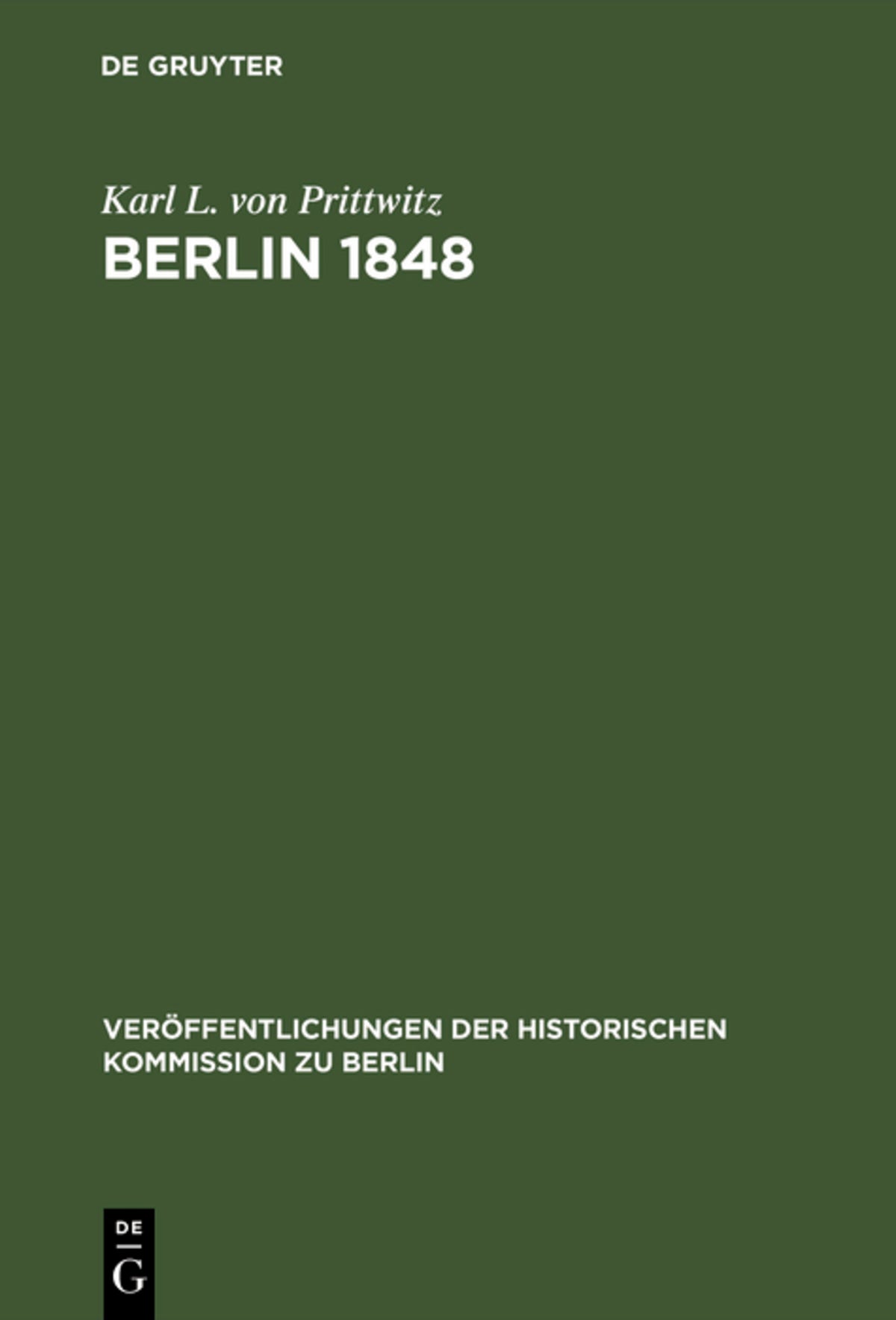 Cover image for Berlin 1848 ISBN 9783110083262