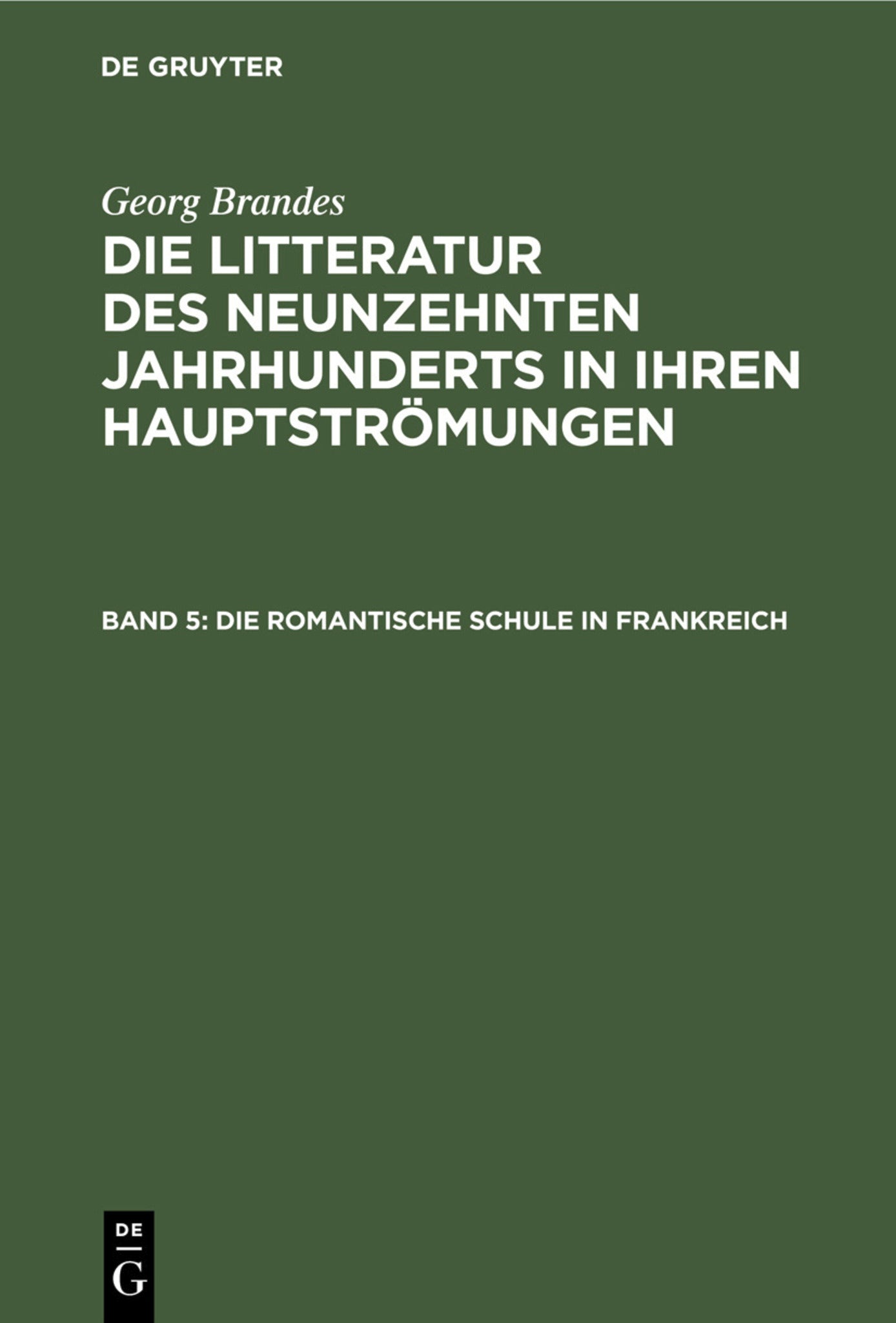 Die romantische Schule in Frankreich