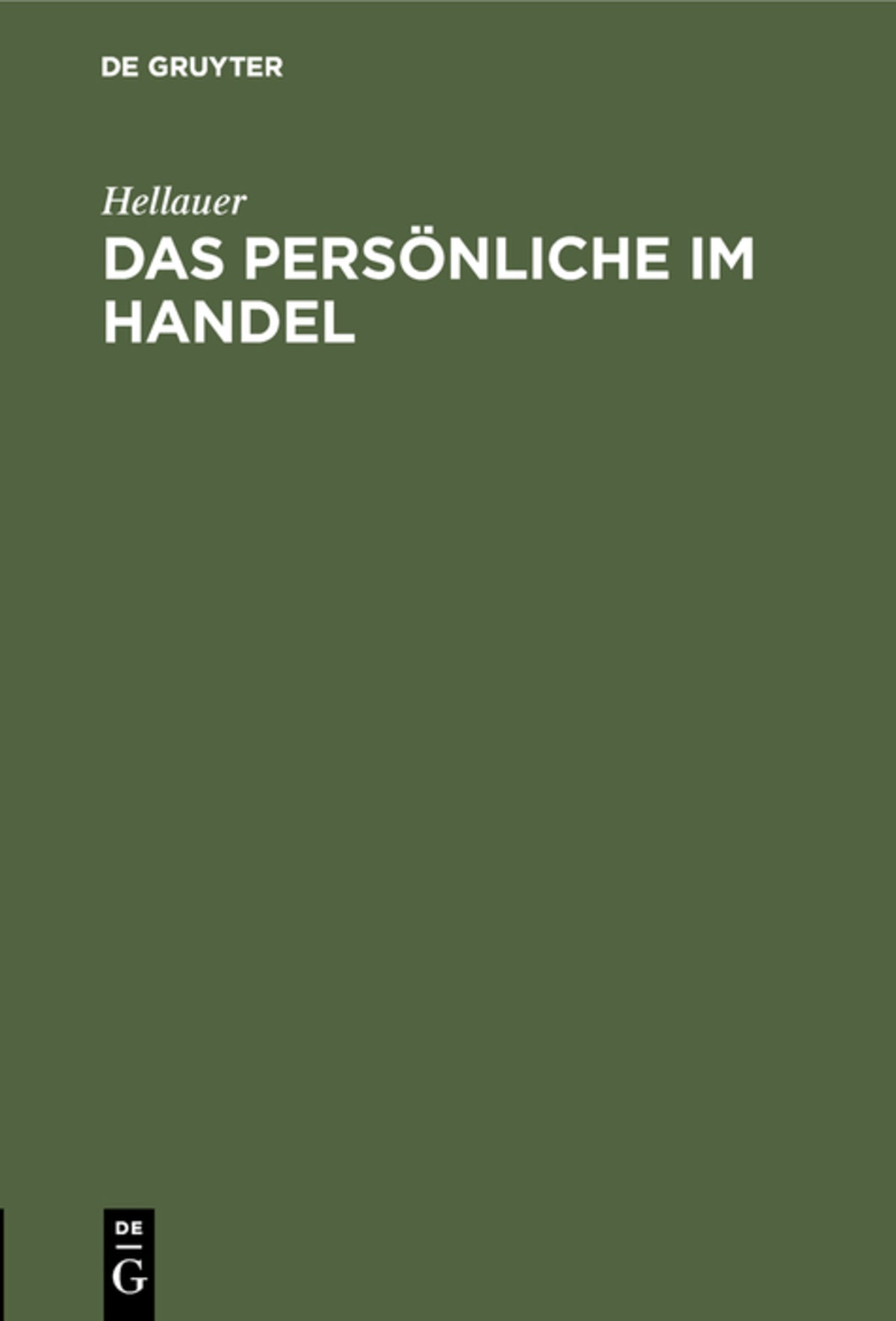 Das Persönliche im Handel