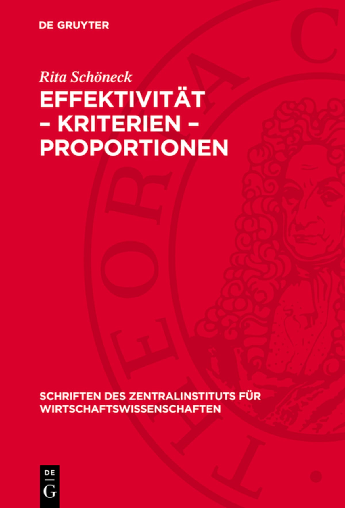 Cover image for Effektivität – Kriterien – Proportionen ISBN 9783112727867
