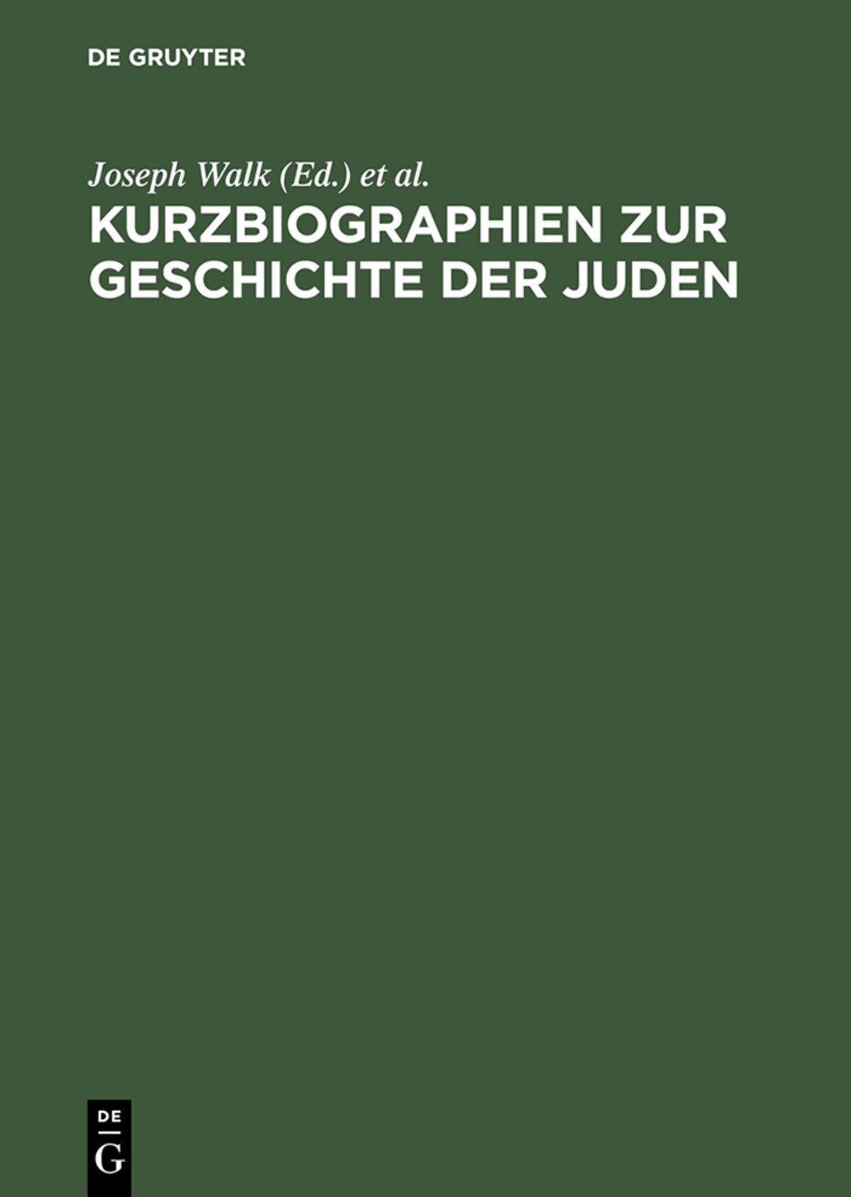 Kurzbiographien zur Geschichte der Juden