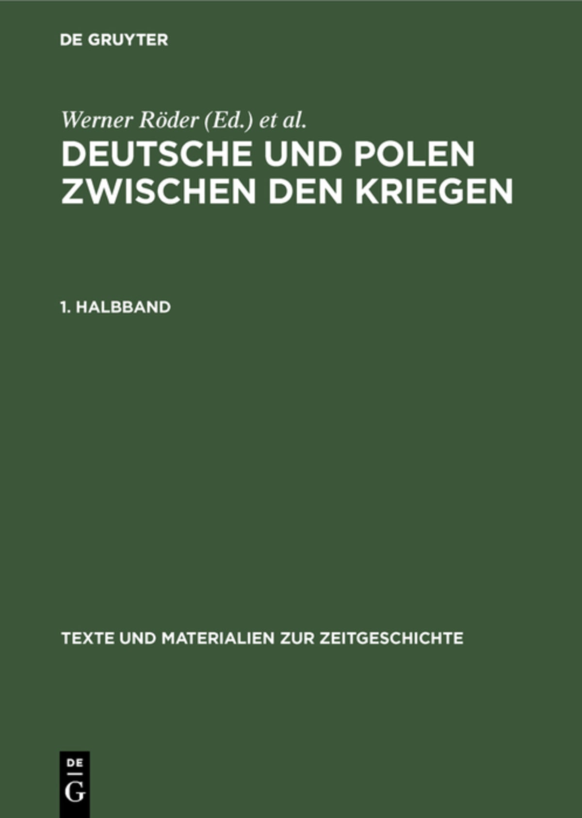 Cover image for Deutsche und Polen zwischen den Kriegen ISBN 9783598228100