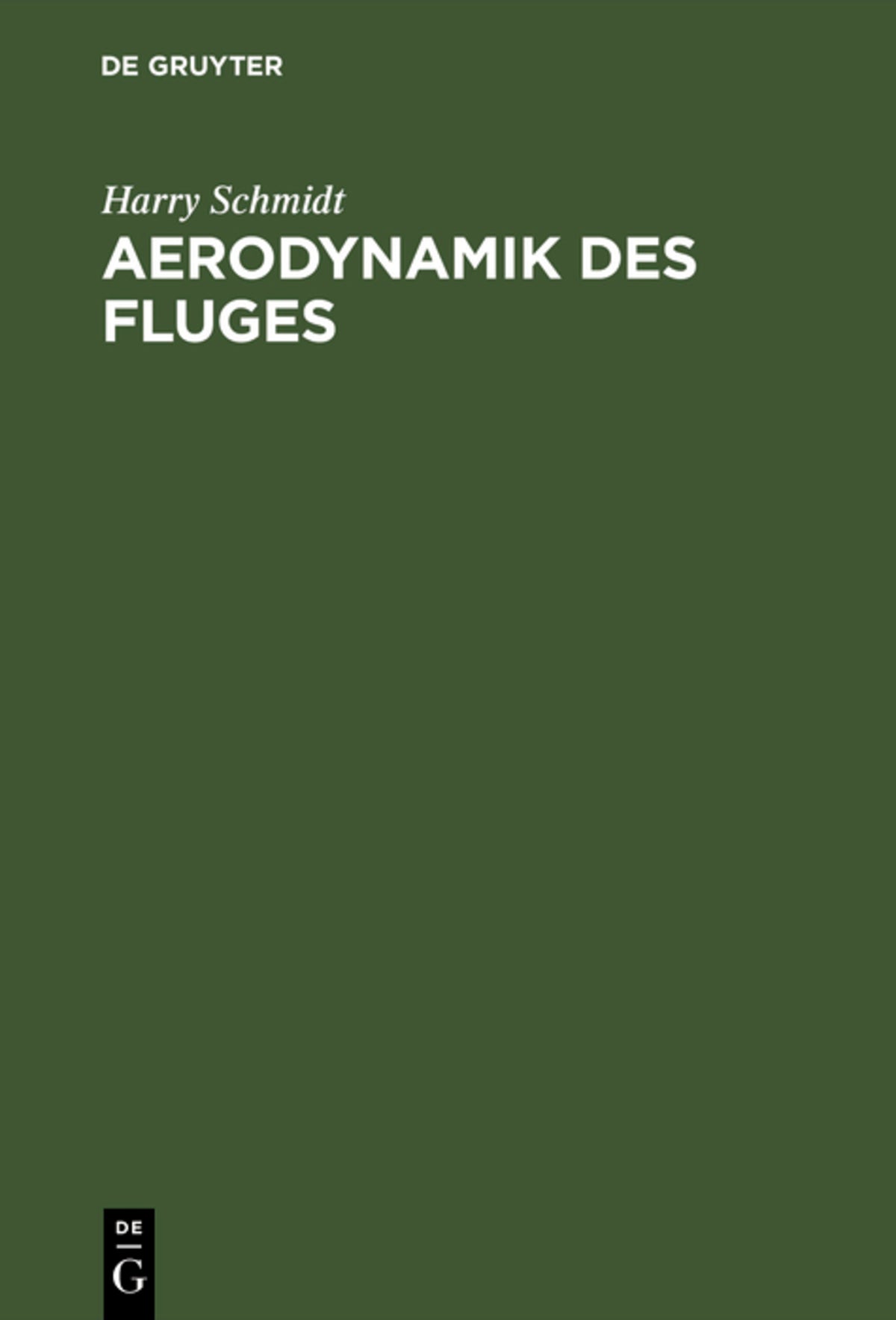 Cover image for Aerodynamik des Fluges ISBN 9783111141220