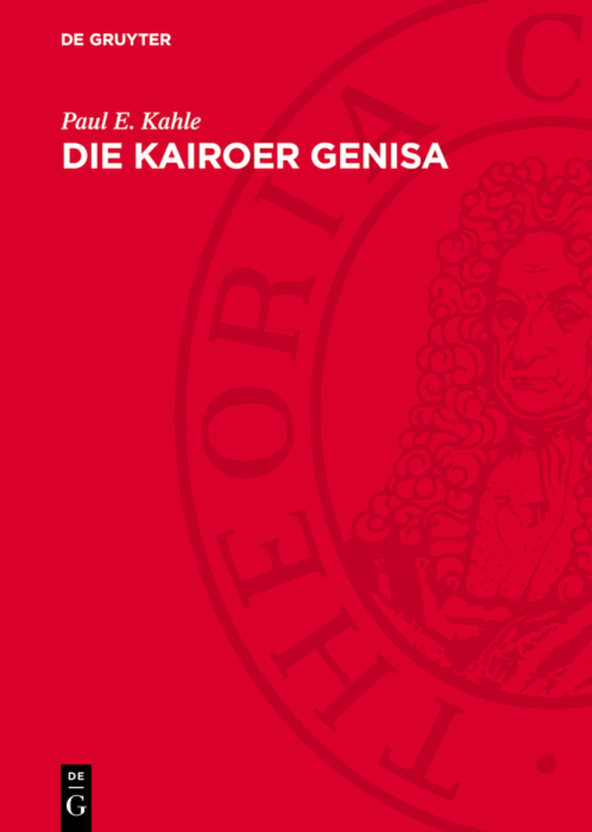 Cover image for Die Kairoer Genisa ISBN 9783112753002