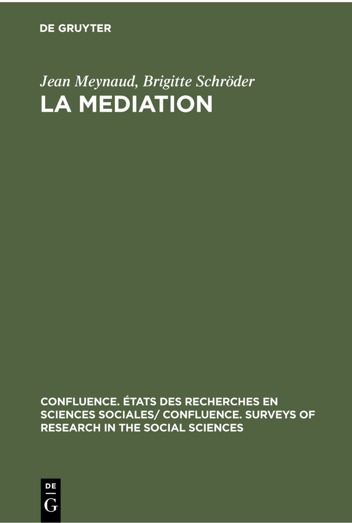 Cover image for La Mediation ISBN 9783112300060