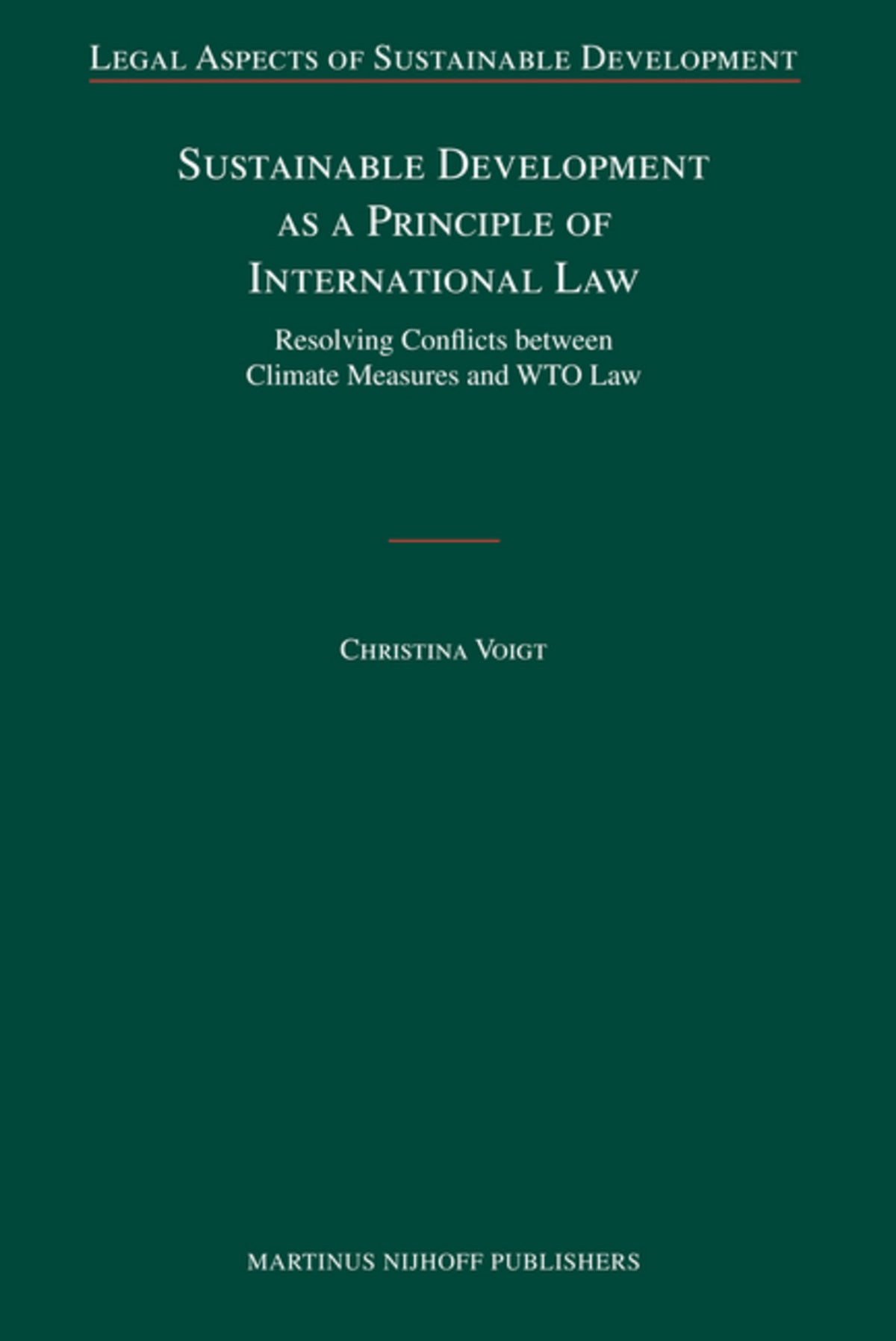 Cover image for Sustainable Development as a Principle of International Law ISBN 9789004166974