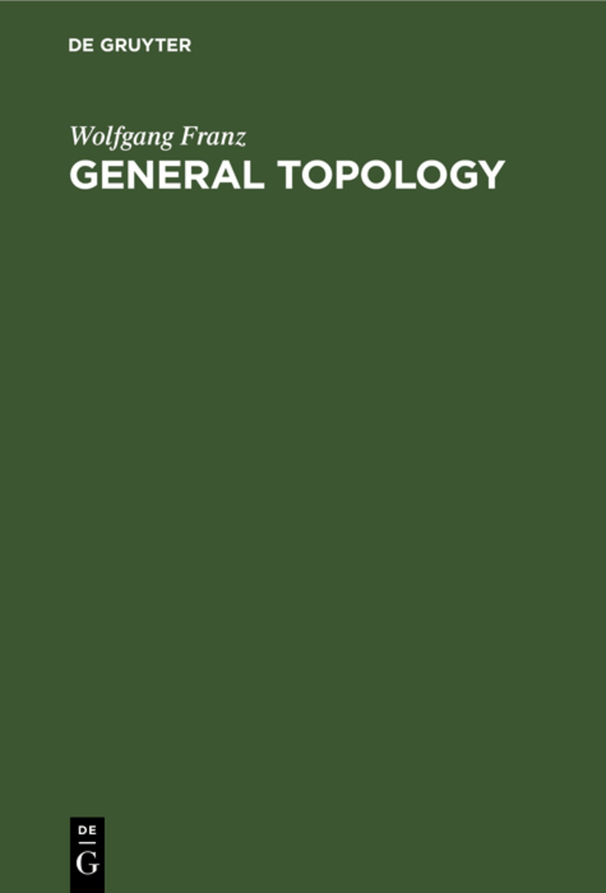 Cover image for General Topology ISBN 9783112307304