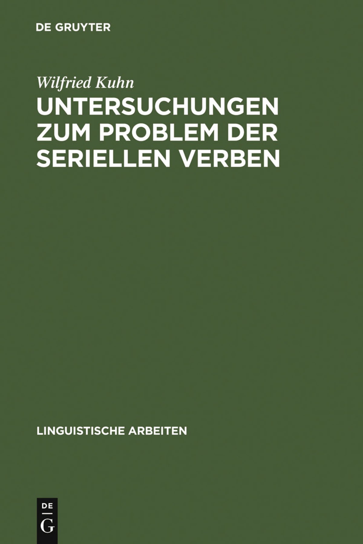 Cover image for Untersuchungen zum Problem der seriellen Verben ISBN 9783484302501