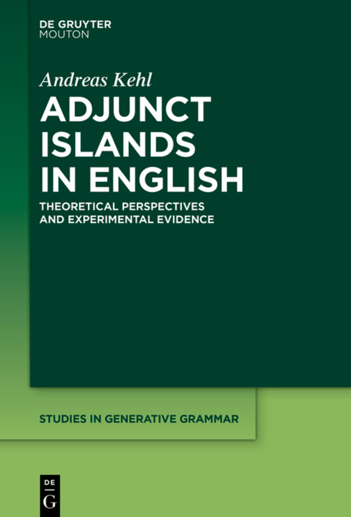 Cover image for Adjunct Islands in English ISBN 9783112215173
