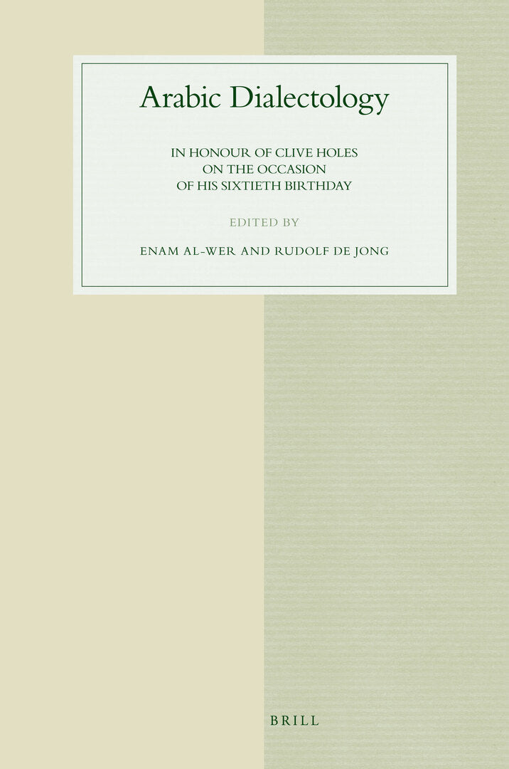 Cover image for Arabic Dialectology ISBN 9789004172128