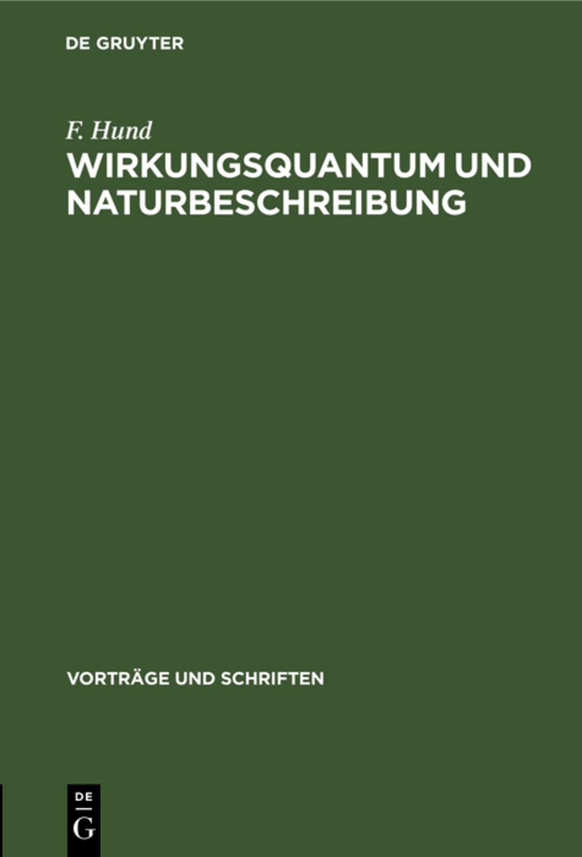 Cover image for Wirkungsquantum und Naturbeschreibung ISBN 9783112537794