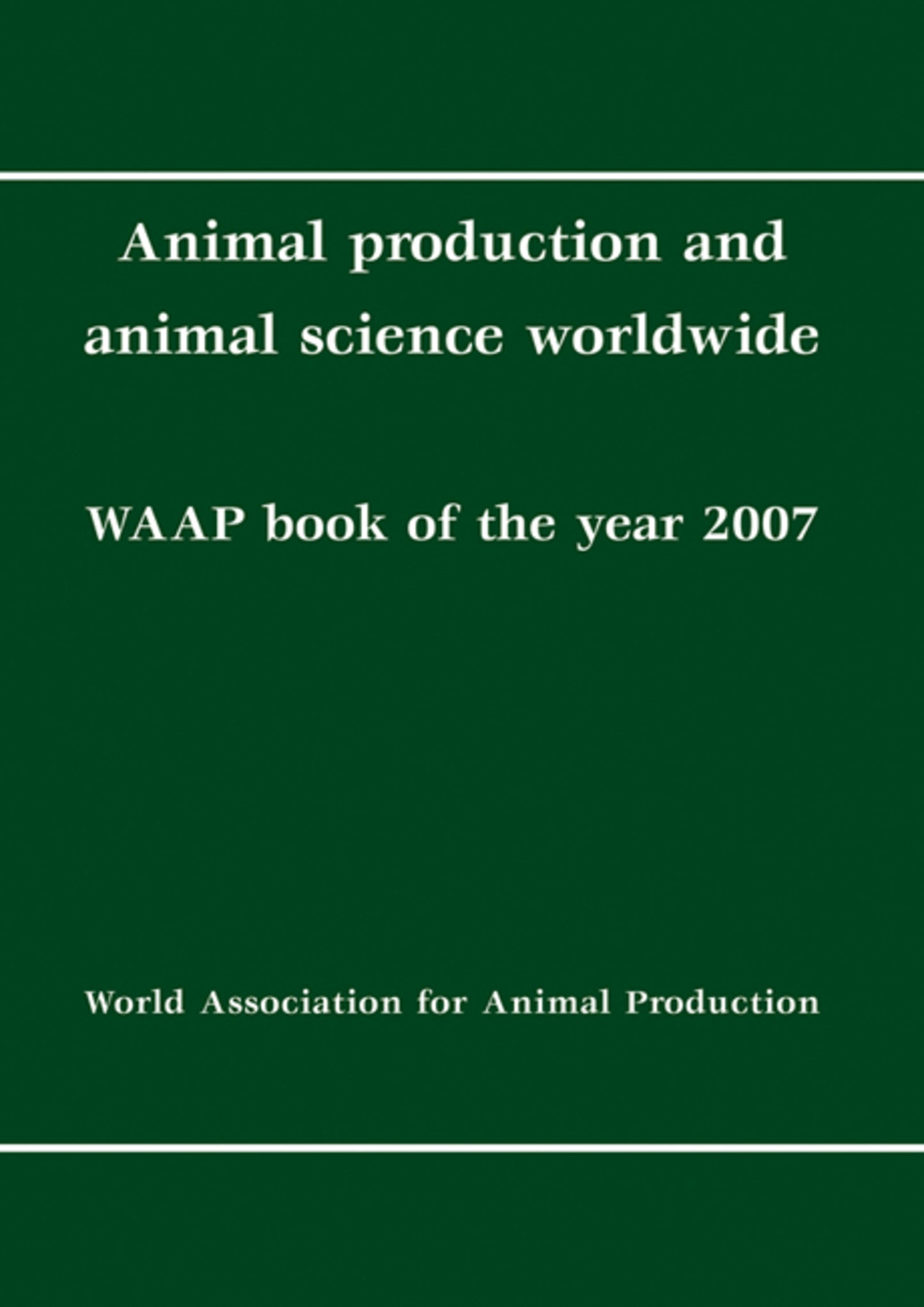 Animal production and animal science worldwide