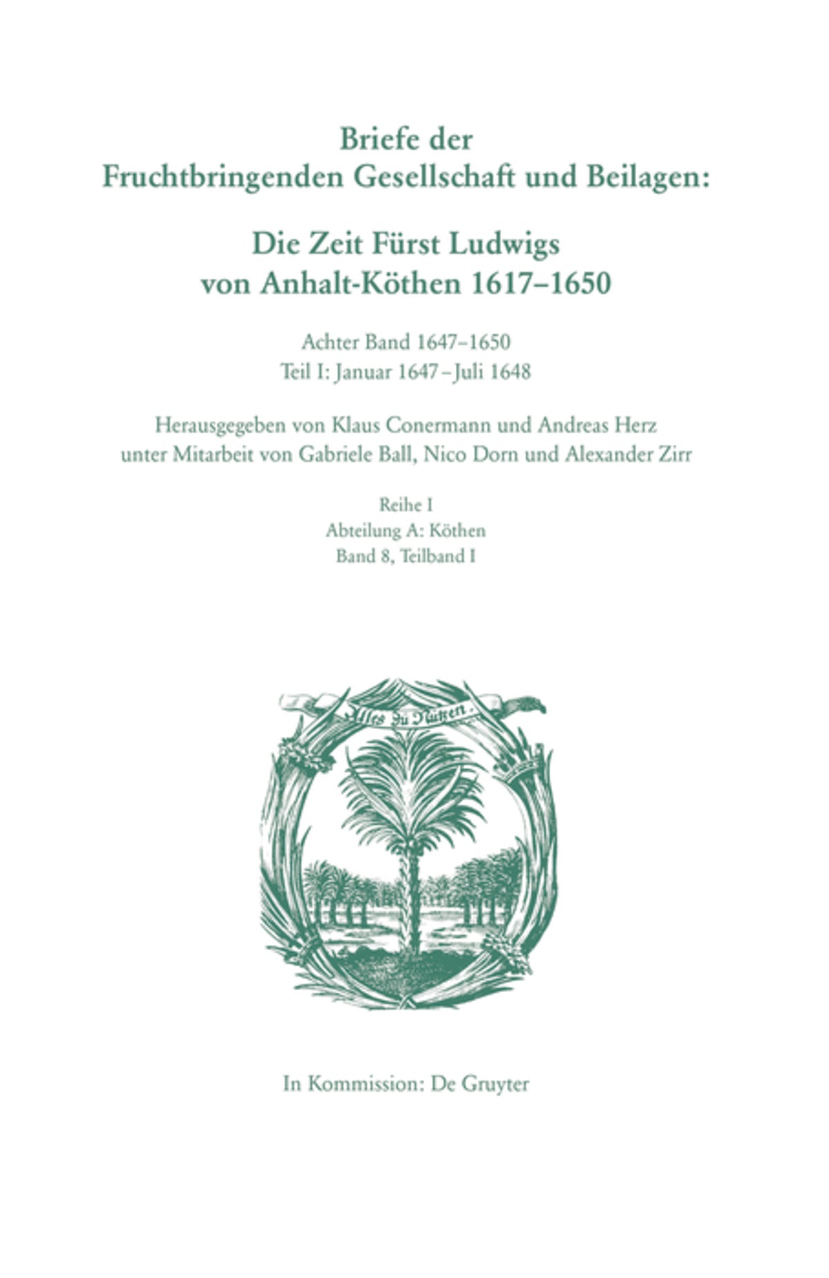 Cover image for 1647–1650 ISBN 9783110615043