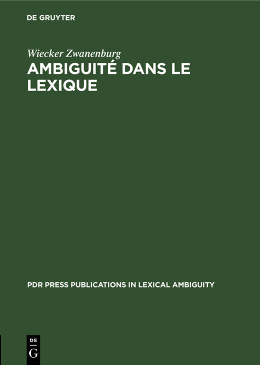 Ambiguité dans le lexique
