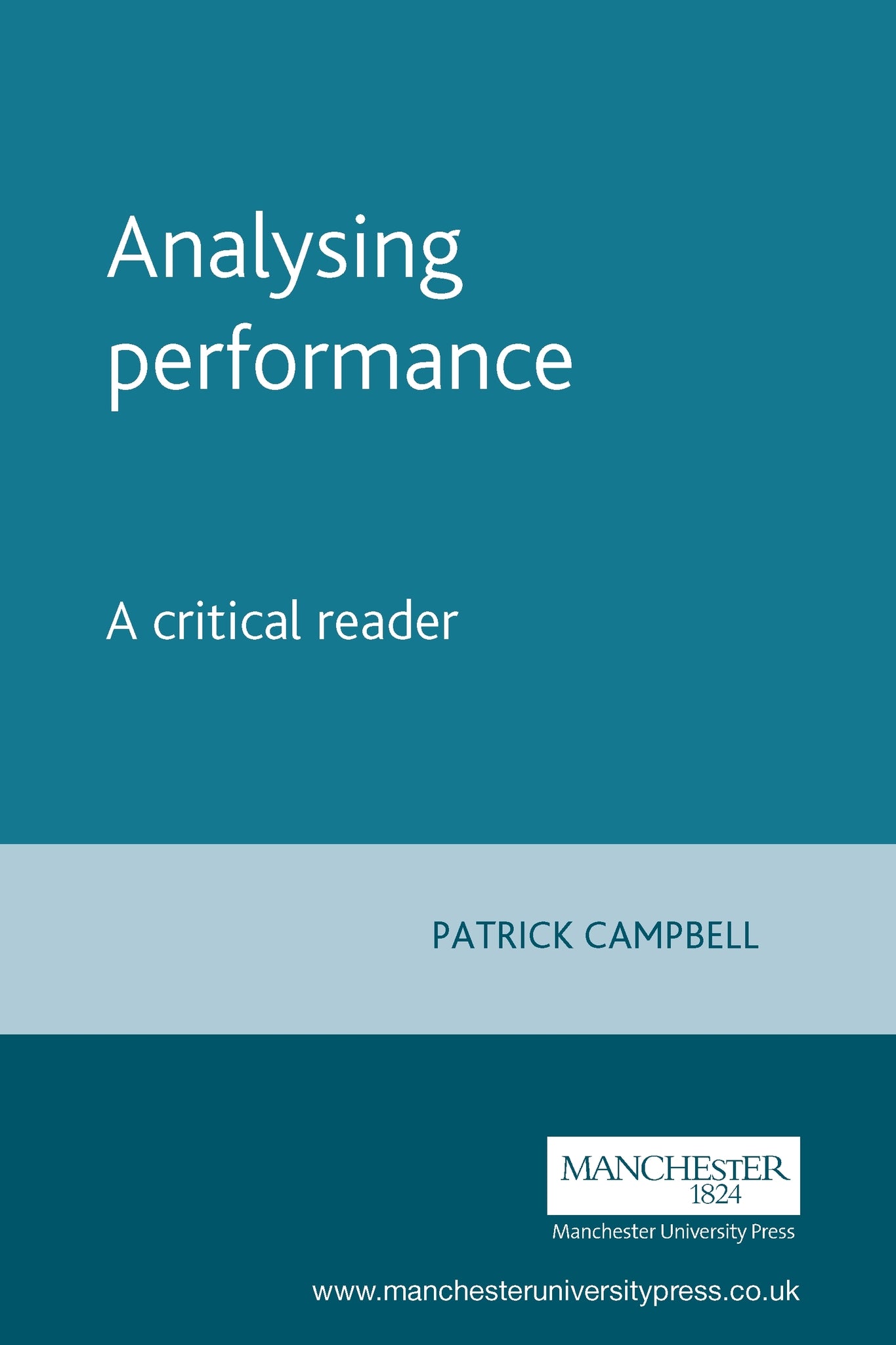Cover image for Analysing performance ISBN 9780719042508