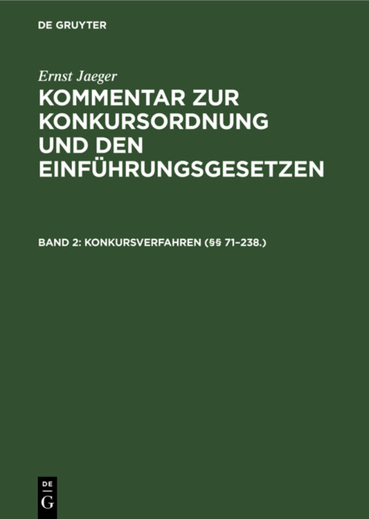 Konkursverfahren (§§ 71–238.)