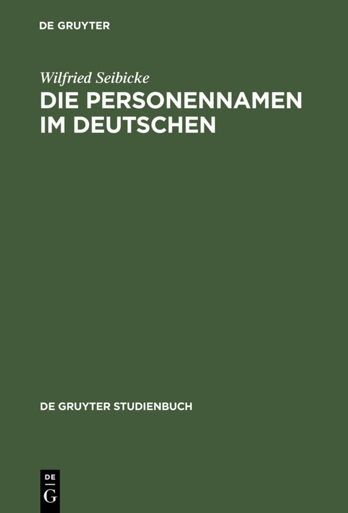 Cover image for Die Personennamen im Deutschen ISBN 9783110204667