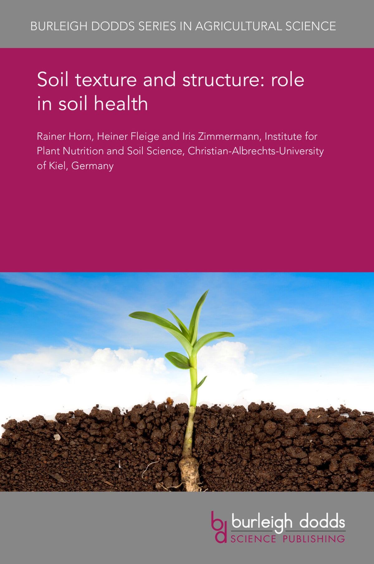 Cover image for Soil texture and structure: role in soil health ISBN 9781786763952