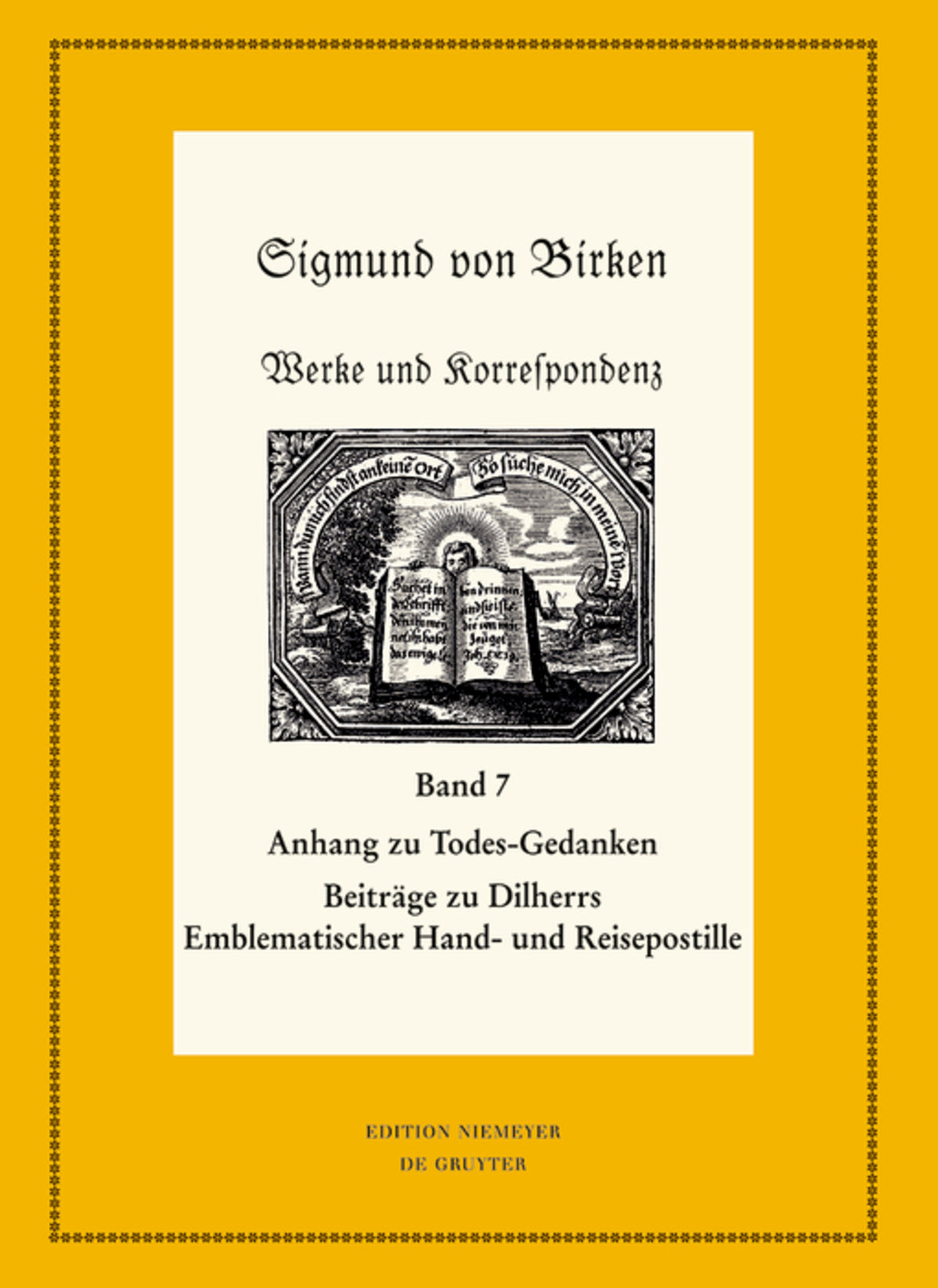 Cover image for Anhang zu Todes-Gedanken und Todten-Andenken ISBN 9783110297331