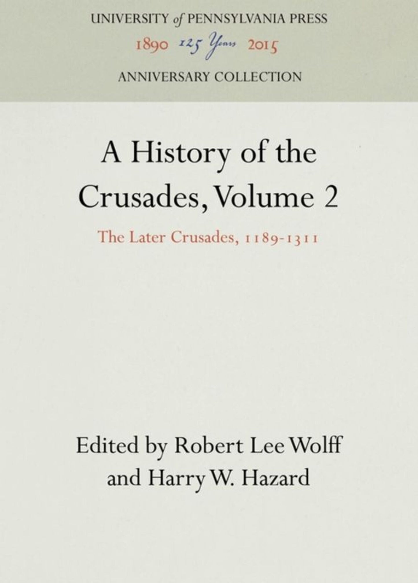Cover image for A History of the Crusades, Volume 2 ISBN 9781512819564