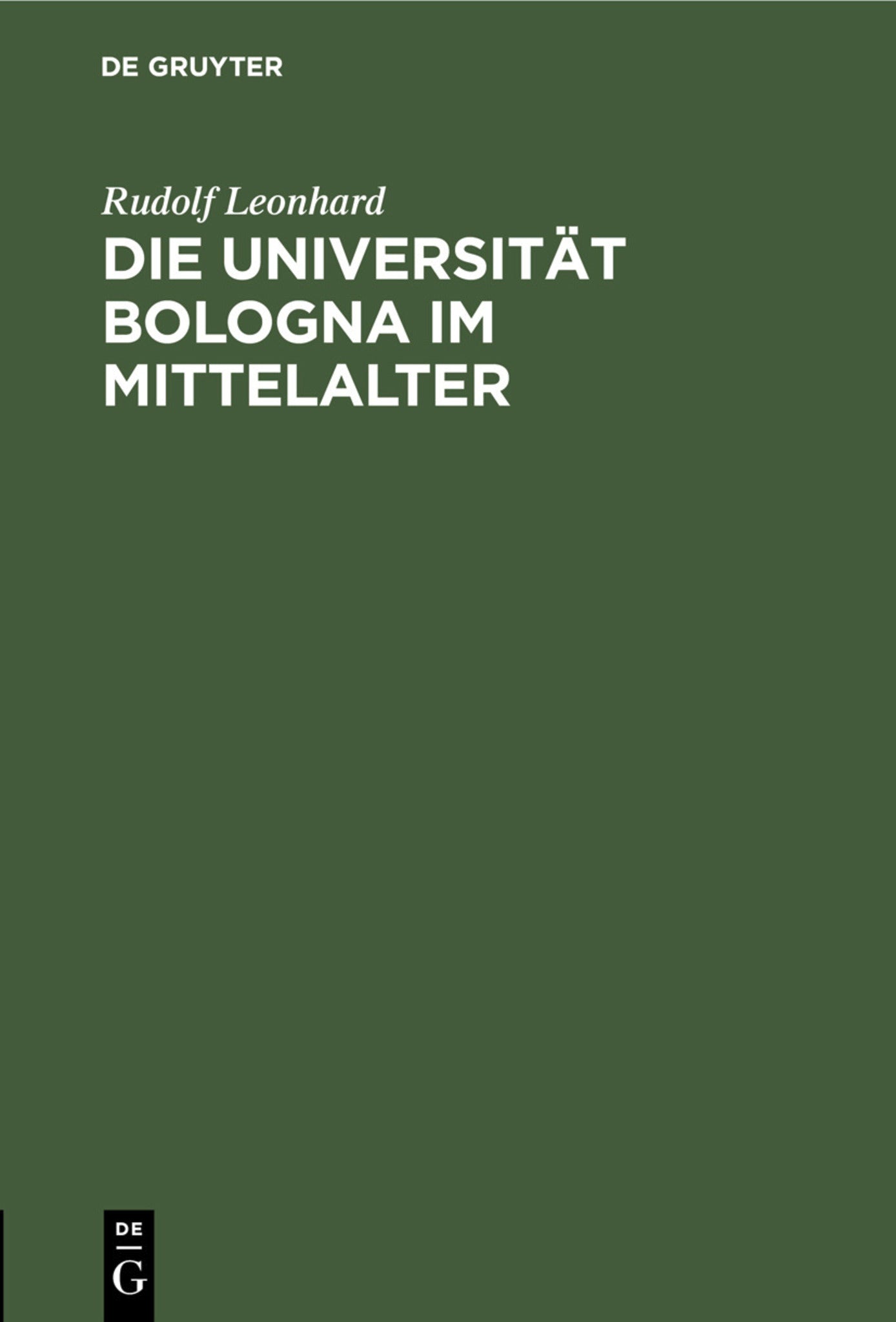Die Universität Bologna im Mittelalter